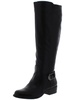kallumm womens faux leather tall knee-high boots