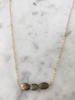oval stone labradorite bar necklace
