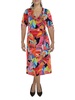 womens below knee tie sleeve midi dress