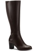 miale womens leather tall mid-calf boots