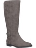 makayla womens faux suede tall riding boots