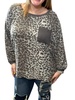 oversized snow leopard sweater in grey