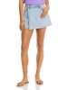 womens high rise faux-wrap skort