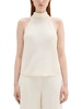 petites womens collared sleeveless halter top