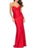 womens satin corset evening dress