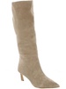 lavan womens suede pointed toe knee-high boots