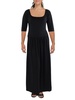 plus womens full length pleated maxi dress