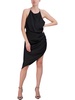 womens rhinestone halter neck midi dress