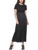 womens mixed media long t-shirt dress