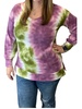 puff sleeve sweater in olive/plum
