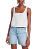 womens linen square neck tank top