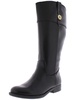 shano womens faux leather wide calf riding boots