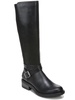 karter womens faux leather stretch knee-high boots