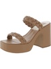 wiley womens faux leather slip-on platform sandals
