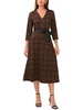 womens knit plaid midi dress
