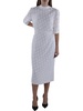 womens below knee polka dot midi dress