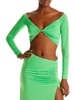 ally womens off-the-shoulder twisted front cropped