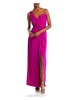 womens crepe long evening dress