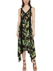 womens floral print tea length midi dress