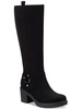 brettaa womens faux suede round toe knee-high boots