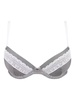 vichy citadine three part seam bra in black/white