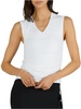womens rouched v neck tank top