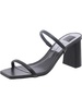 peyton womens fax leather square toe block heel