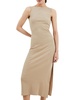 womens ribbed cotton midi dress