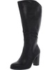 addyy womens faux leather extra wide calf knee-high boots