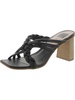 pipin womens leather square toe mule sandals