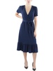 womens midi surplice midi dress