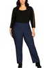 plus womens mid-rise comfort waist straight leg pants