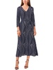 petites womens long sleeve glitter cocktail and party dress