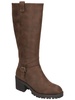 lorielle plus womens faux leather inside zipper knee-high boots