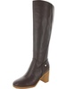 odettee womens leather almond toe knee-high boots