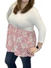 stripes go babydoll top in mauve