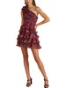 womens above knee floral print mini dress