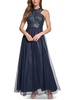 womens sequined tulle evening dress