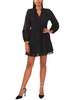 petites womens v-neck mini fit & flare dress