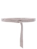 bondi mini studded belt in bone silver