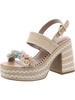 shellie womens ebellished ankle strap platform sandals
