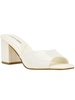 toven womens square toe slide on block heel
