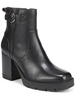wilde womens leather stack heel ankle boots