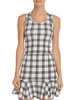 womens plaid racerback tank top