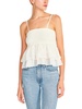 smock signals womens cropped ruffled tank top