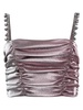 crystal spike ruched top