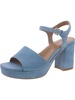 lilly womens faux leahter ankle strap heels