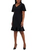 womens knit flutter sleeves sheath dress