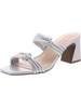 danville womens faux leather square toe block heel