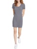 womens striped mini t-shirt dress